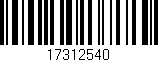 Código de barras (EAN, GTIN, SKU, ISBN): '17312540'