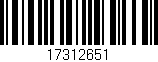 Código de barras (EAN, GTIN, SKU, ISBN): '17312651'