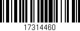 Código de barras (EAN, GTIN, SKU, ISBN): '17314460'