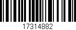 Código de barras (EAN, GTIN, SKU, ISBN): '17314882'