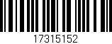 Código de barras (EAN, GTIN, SKU, ISBN): '17315152'