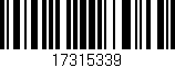 Código de barras (EAN, GTIN, SKU, ISBN): '17315339'