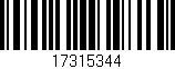 Código de barras (EAN, GTIN, SKU, ISBN): '17315344'
