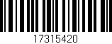 Código de barras (EAN, GTIN, SKU, ISBN): '17315420'