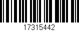 Código de barras (EAN, GTIN, SKU, ISBN): '17315442'