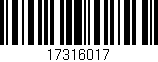 Código de barras (EAN, GTIN, SKU, ISBN): '17316017'