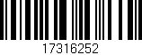 Código de barras (EAN, GTIN, SKU, ISBN): '17316252'