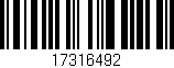 Código de barras (EAN, GTIN, SKU, ISBN): '17316492'