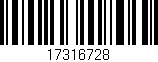 Código de barras (EAN, GTIN, SKU, ISBN): '17316728'