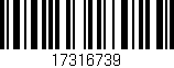 Código de barras (EAN, GTIN, SKU, ISBN): '17316739'