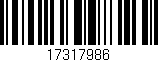 Código de barras (EAN, GTIN, SKU, ISBN): '17317986'