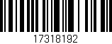 Código de barras (EAN, GTIN, SKU, ISBN): '17318192'