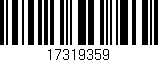 Código de barras (EAN, GTIN, SKU, ISBN): '17319359'