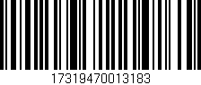 Código de barras (EAN, GTIN, SKU, ISBN): '17319470013183'