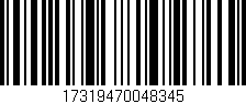 Código de barras (EAN, GTIN, SKU, ISBN): '17319470048345'