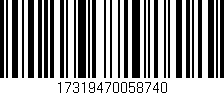 Código de barras (EAN, GTIN, SKU, ISBN): '17319470058740'