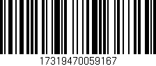 Código de barras (EAN, GTIN, SKU, ISBN): '17319470059167'
