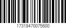 Código de barras (EAN, GTIN, SKU, ISBN): '17319470075600'