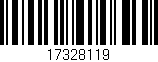 Código de barras (EAN, GTIN, SKU, ISBN): '17328119'