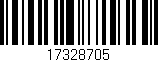 Código de barras (EAN, GTIN, SKU, ISBN): '17328705'