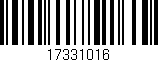 Código de barras (EAN, GTIN, SKU, ISBN): '17331016'