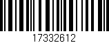 Código de barras (EAN, GTIN, SKU, ISBN): '17332612'