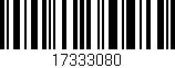 Código de barras (EAN, GTIN, SKU, ISBN): '17333080'