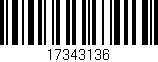 Código de barras (EAN, GTIN, SKU, ISBN): '17343136'