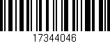 Código de barras (EAN, GTIN, SKU, ISBN): '17344046'