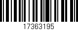 Código de barras (EAN, GTIN, SKU, ISBN): '17363195'