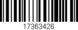 Código de barras (EAN, GTIN, SKU, ISBN): '17363426'