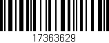 Código de barras (EAN, GTIN, SKU, ISBN): '17363629'