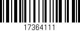 Código de barras (EAN, GTIN, SKU, ISBN): '17364111'