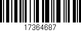 Código de barras (EAN, GTIN, SKU, ISBN): '17364687'