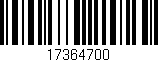 Código de barras (EAN, GTIN, SKU, ISBN): '17364700'