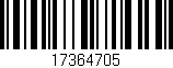 Código de barras (EAN, GTIN, SKU, ISBN): '17364705'