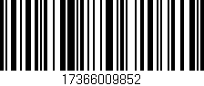 Código de barras (EAN, GTIN, SKU, ISBN): '17366009852'