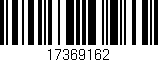 Código de barras (EAN, GTIN, SKU, ISBN): '17369162'