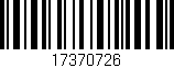 Código de barras (EAN, GTIN, SKU, ISBN): '17370726'