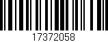 Código de barras (EAN, GTIN, SKU, ISBN): '17372058'