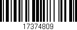 Código de barras (EAN, GTIN, SKU, ISBN): '17374809'
