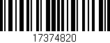 Código de barras (EAN, GTIN, SKU, ISBN): '17374820'