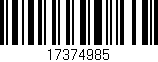 Código de barras (EAN, GTIN, SKU, ISBN): '17374985'