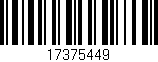 Código de barras (EAN, GTIN, SKU, ISBN): '17375449'