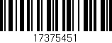 Código de barras (EAN, GTIN, SKU, ISBN): '17375451'