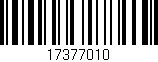 Código de barras (EAN, GTIN, SKU, ISBN): '17377010'