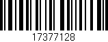 Código de barras (EAN, GTIN, SKU, ISBN): '17377128'