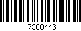 Código de barras (EAN, GTIN, SKU, ISBN): '17380446'