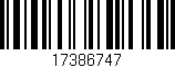 Código de barras (EAN, GTIN, SKU, ISBN): '17386747'