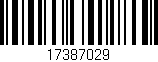 Código de barras (EAN, GTIN, SKU, ISBN): '17387029'